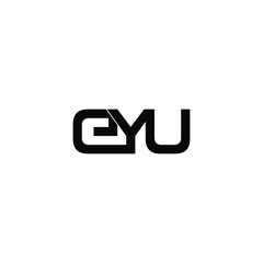 eyu letter original monogram logo design