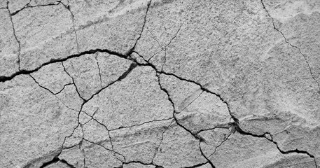 Old cement floor with crack in vintage style