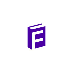 F Book Logo Simple Design