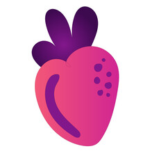 Pink strawberry vector