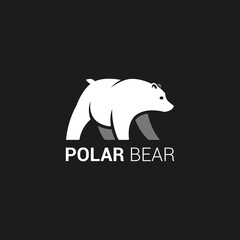 Illustration of Polar Bear Negative Space