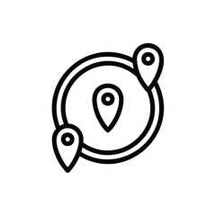 Location, Map, Pointer Line Icon Logo Illustration Vector Isolated. Travel and Tourism Icon-Set. Suitable for Web Design, Logo, App, and Upscale Your Business.