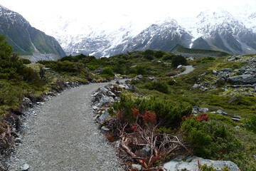 mountains landscape, Hooker Valley track,New zealand Oct 2014