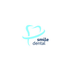 Smile Dental Logo With Blue Color