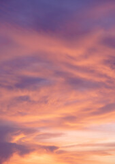 Naklejka na ściany i meble Nature sunset sky background at twilight time.