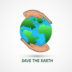 illustration graphic vector save earth. environment ecology concept