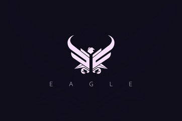 Minimal Gaming Eagle logo. Creative Eagle vector
