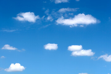 Fototapeta na wymiar Blue sky with beautiful natural white raining clouds