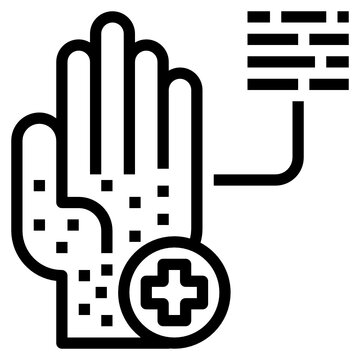 hand rash medical treatment icon clip art preview