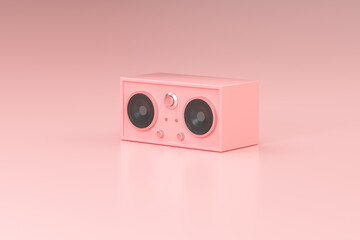 3d rendering cartoon and realistic sound