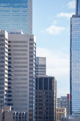 Fototapeta na wymiar Downtown Calgary business district skyline with towers
