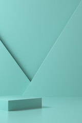 3d rendering simple stage and stand