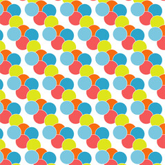 Seamless colourful vector dot pattern