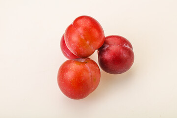 Ripe sweet tasty red plum