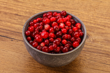 Sweet and tasty cranberry in the bowl