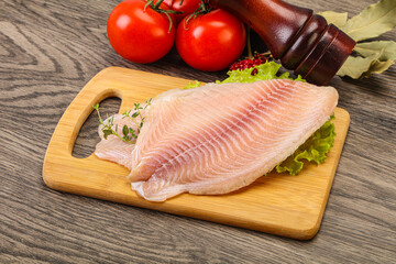 Raw tilapia fish for cooking