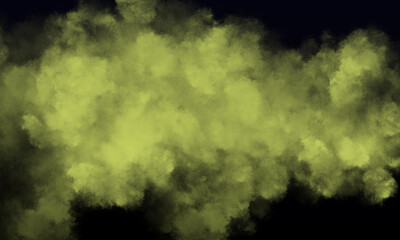 celery fog or smoke on dark space background