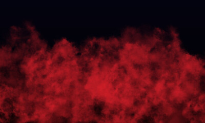 red fog or smoke on dark space background