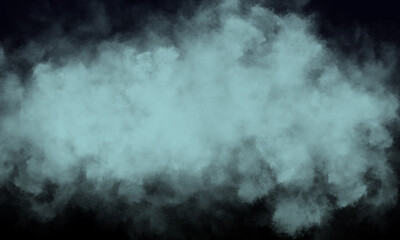seafoam fog or smoke on dark space background