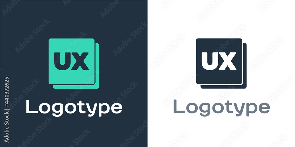 Poster logotype ui or ux design icon isolated on white background. logo design template element. vector