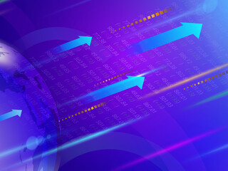 2d illustration Abstract futuristic electronic circuit technology background