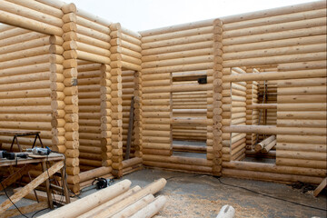 Construdtion of the wooden house
