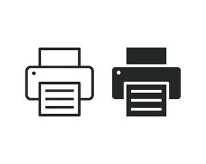 Printer icon. Print symbol. Copy machine sign. Web interface and application button. Vector illustration image.