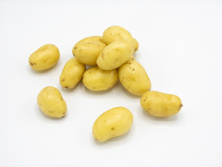 potatoes on a white background