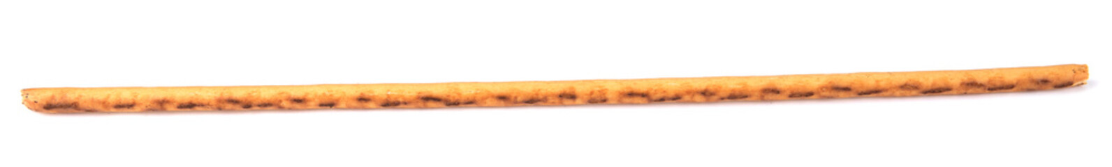 One bread stick isolated on a white background.