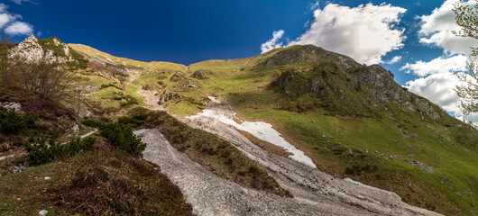 Spring cloudy day in the Julian Alps, Friuli-Venezia Giulia, Italy
