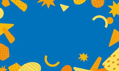 幾何学・アブストラクト・カラフルなフレームデザイン素材