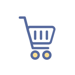 Cart filled outline icon.