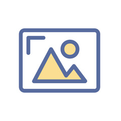 Picture filled outline icon.