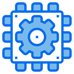 chip blue line icon
