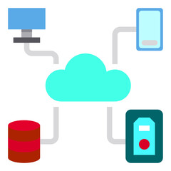 Storage media flat icon