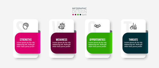 swot analysis business or marketing  infographic template.