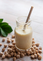 Chick peas milk with chick peas