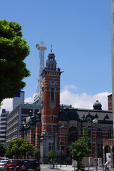 横浜開港記念会館（時計台）のある風景