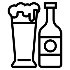 alcohol line icon