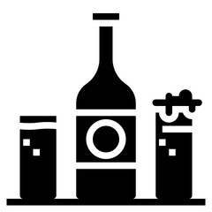 alcohol glyph icon
