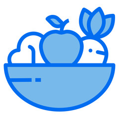 basket blue line icon