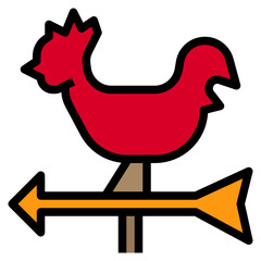 manual wind direction line icon