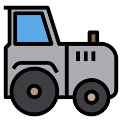 Tractor line icon