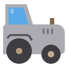 Tractor flat icon