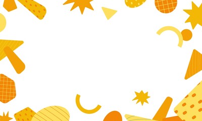 幾何学・アブストラクト・カラフルなフレームデザイン素材