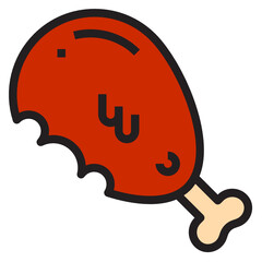 Chicken line icon