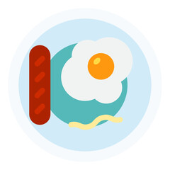 Breakfast flat icon