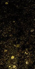 glitter golden stars on black background