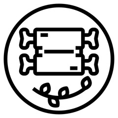 rib pork line icon