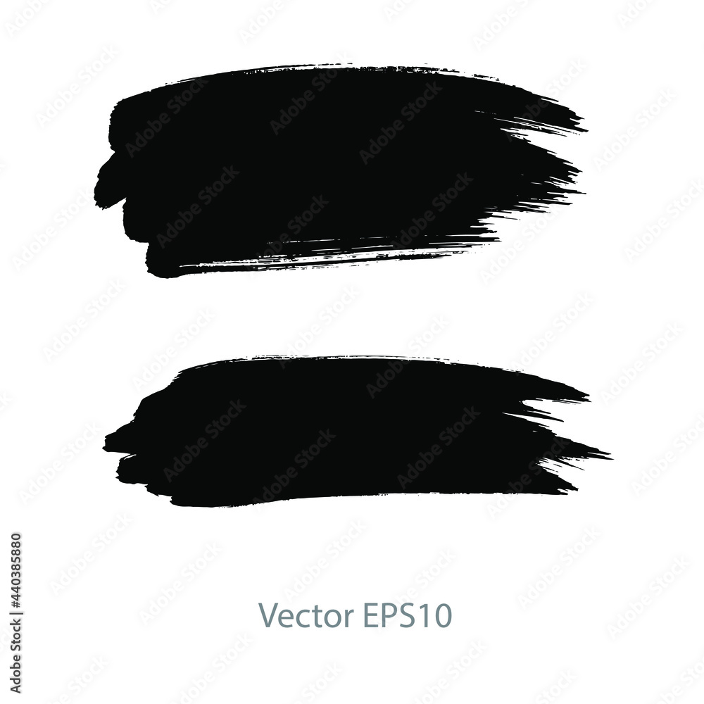 Canvas Prints brush strokes watercolor background. Vector black paint